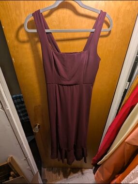 Show Me Your Mumu Sleeveless Midi Dress in Deep Plum